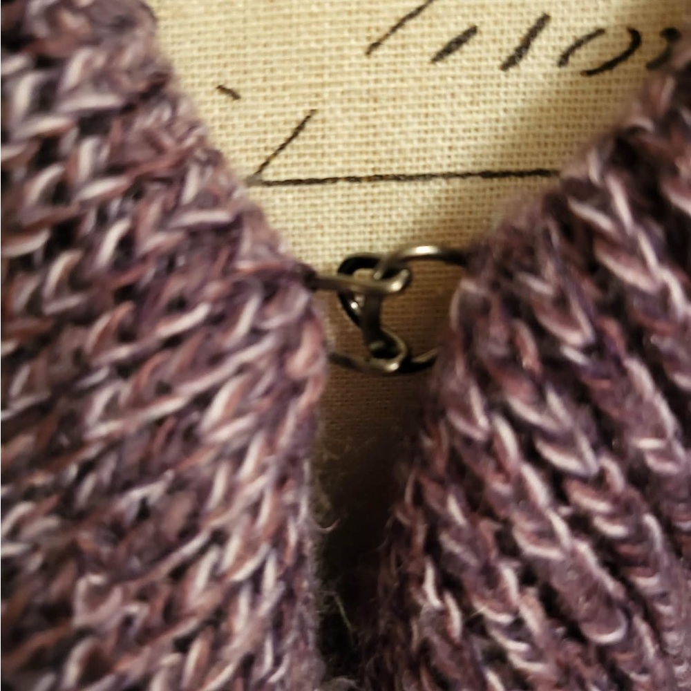 Karen Scott Purple Ruffled Cardigan - Picture 5 of 5